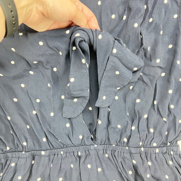 Rails Navy Blue White Polka Dot Romper Size M - Picture 4 of 11